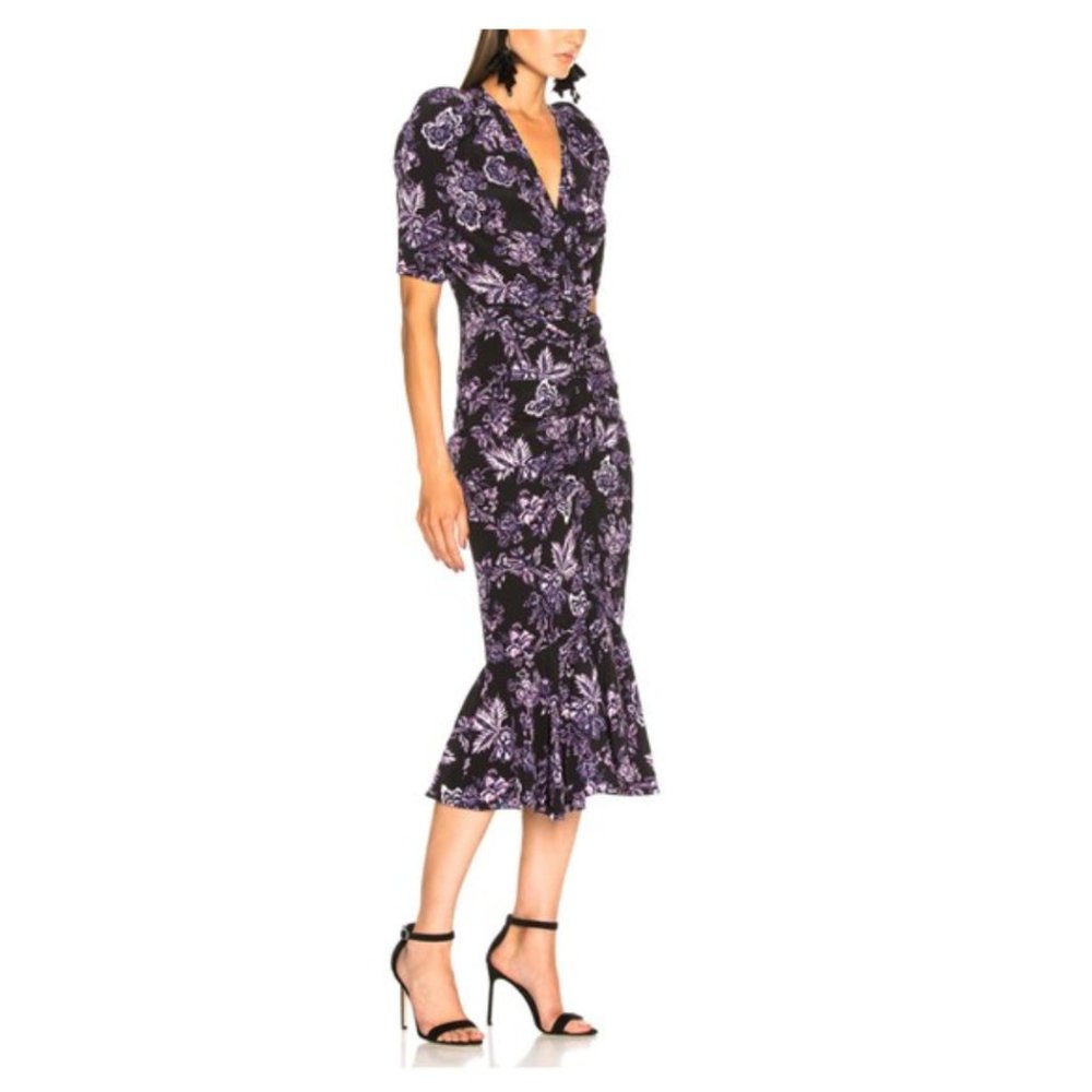 Black Isla Floral Veronica Beard Cocktail Dress